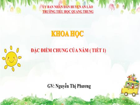 Bài giảng Khoa học 4 - Bài: Đặc điểm chung của nấm (Tiết 1) - Nguyễn Thị Phương