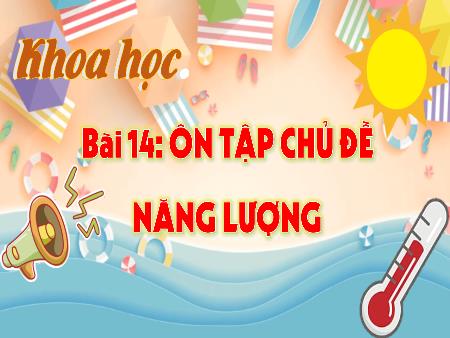 Bài giảng Khoa học 4 Sách Kết nối tri thức - Bài 14: Ôn tập chủ đề năng lượng