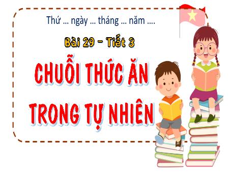 Bài giảng Khoa học 4 Sách Kết nối tri thức - Bài 29: Chuỗi thức ăn trong tự nhiên (Tiết 3)