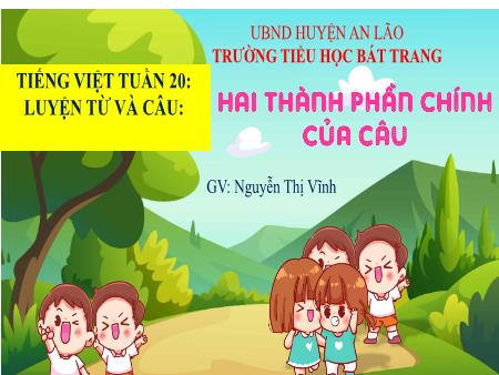 Bài giảng Tiếng Việt 4 - Bài: Hai thành phần chính của câu - Nguyễn Thị Vĩnh