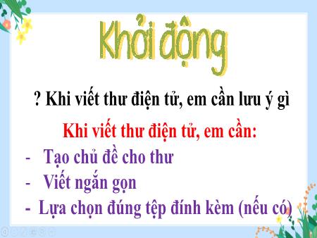 Bài giảng Tiếng Việt 4 - Bài: Viết giấy mời