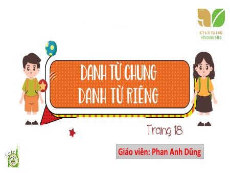 Bài giảng Tiếng Việt 4 (Luyện từ và câu) Sách Kết nối tri thức - Bài: Danh từ chung, danh từ riêng - Phan Anh Dũng