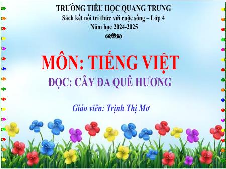 Bài giảng Tiếng Việt 4 (Tập đọc) Sách Kết nối tri thức - Bài: Cây đa quê hương - Năm học 2024-2025 - Trịnh Thị Mơ