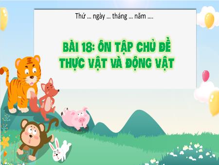 Bài giảng Khoa học 4 (Kết nối tri thức) - Bài 18: Ôn tập chủ đề Thực vật và động vật
