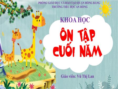 Bài giảng Khoa học 4 (Kết nối tri thức) - Bài: Ôn tập cuối năm - Vũ Thị Lan