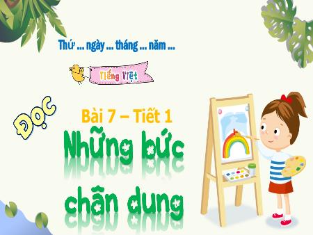 Bài giảng Tiếng Việt 4 (Đọc) Sách Kết nối tri thức - Bài 7: Những bức chân dung (Tiết 1)