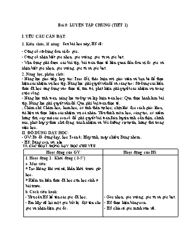 Giáo án Toán 4 (Kết nối tri thức) - Bài 9: Luyện tập chung (Tiết 1)